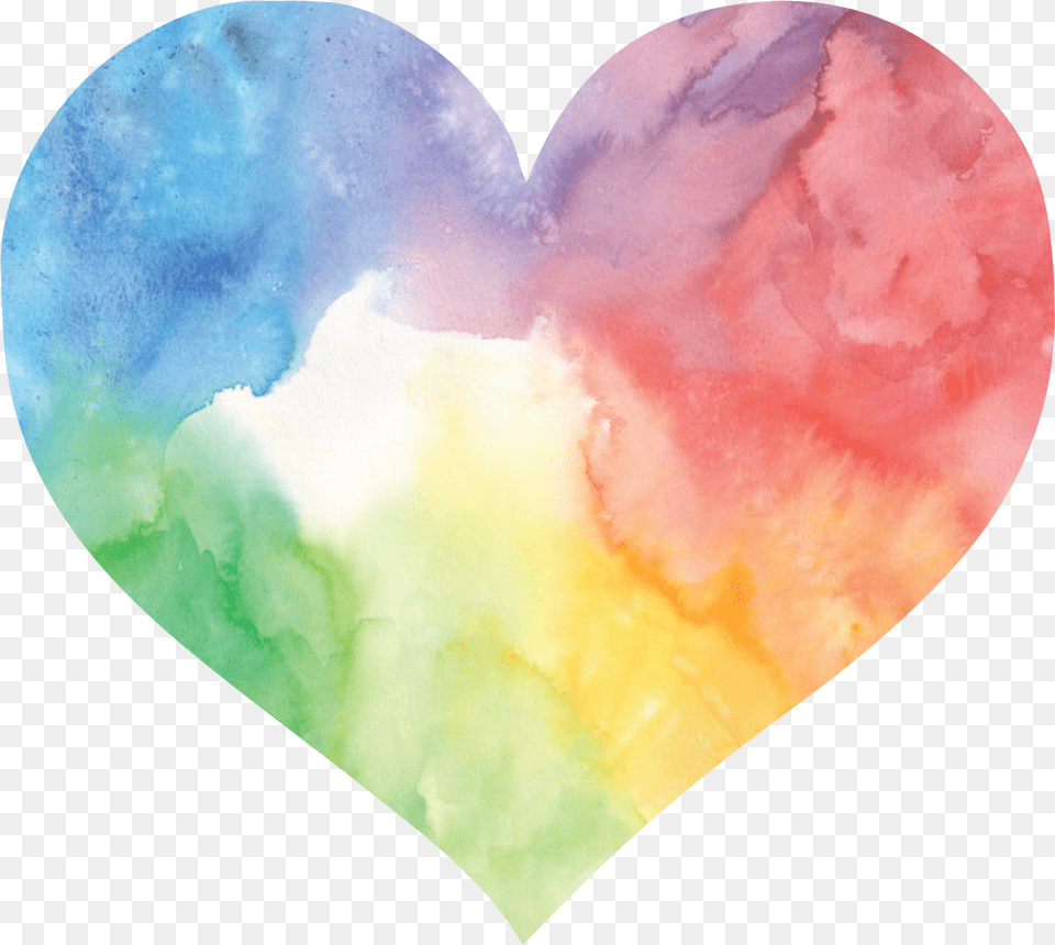 Water Color Heart Watercolor Rainbow Heart Watercolor Rainbow Heart, Astronomy, Moon, Nature, Night Free Transparent Png