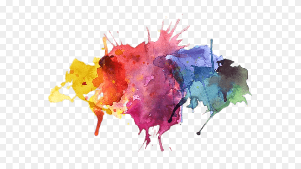 Water Colors Paint Splatter, Art, Modern Art Free Png