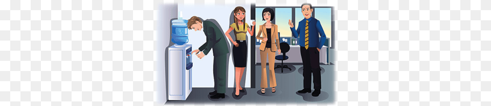 Water Cooler Chat Standing, Woman, Female, Adult, Person Free Png Download