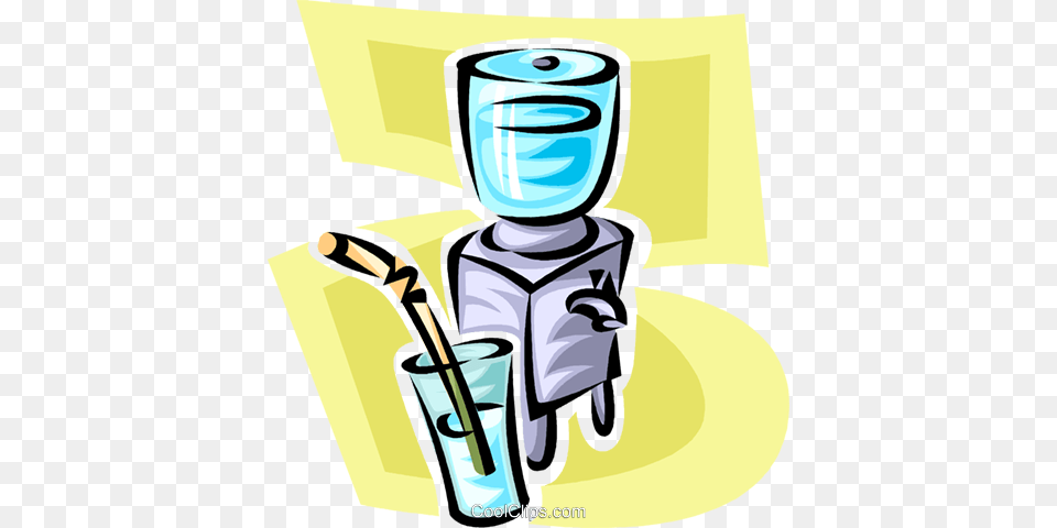 Water Cooler Royalty Vector Clip Art Illustration, Person, Cleaning, Cutlery Free Png