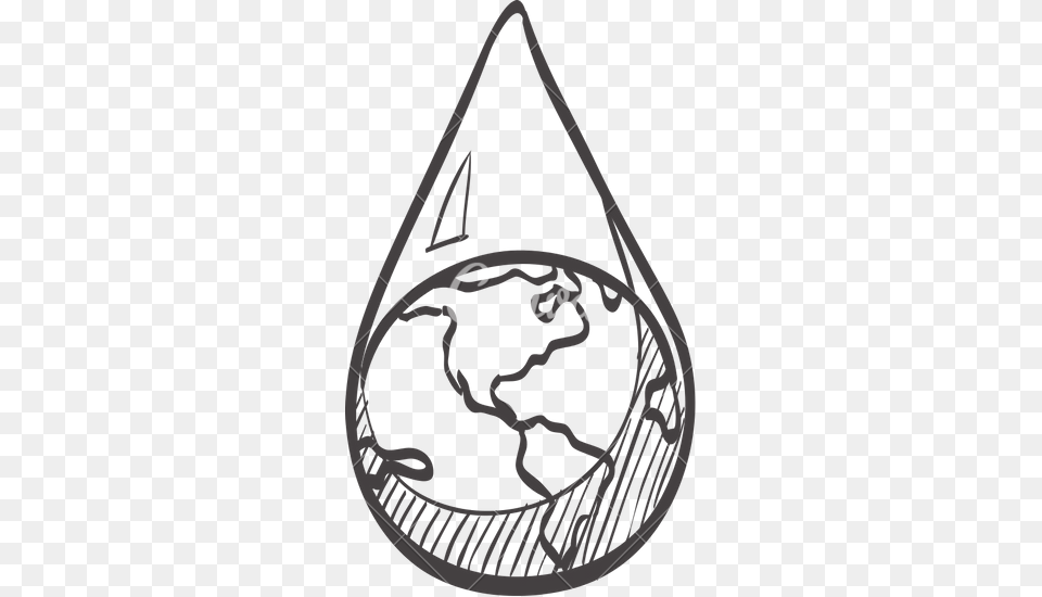 Water Drop Drawing At Getdrawings Water Earth Sketch, Bag, Bow, Weapon Free Png Download