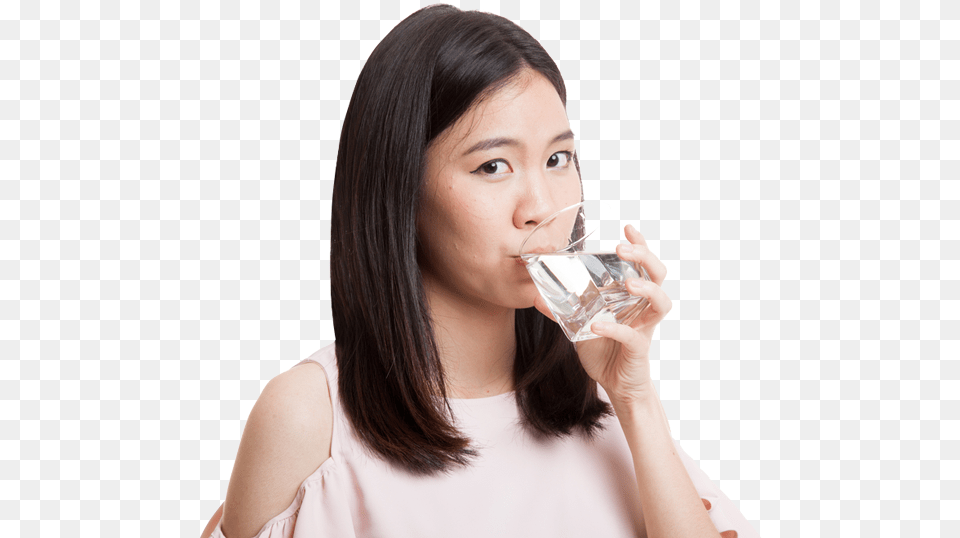 Water Drop Emoji Drink Water Transparent Person Drink Water Transparent, Beverage, Bottle, Cosmetics, Perfume Free Png Download