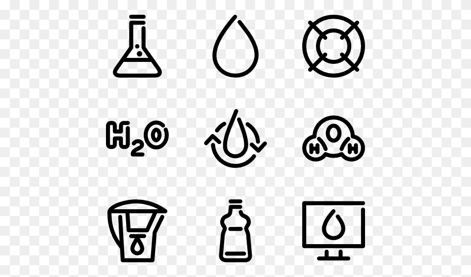 Water Drop Icons, Gray Png