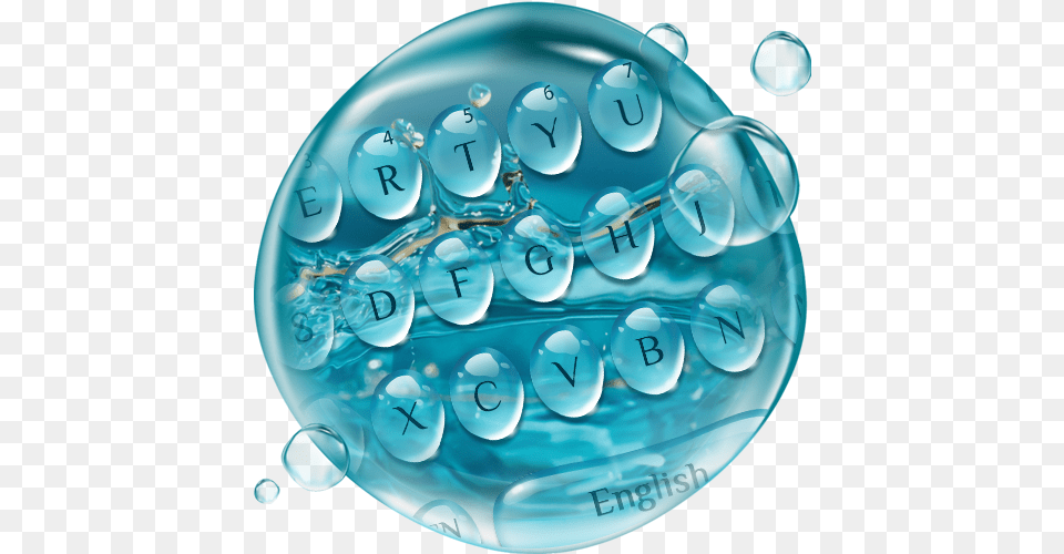 Water Drop Keyboard Apps On Google Play Bubble, Sphere, Turquoise, Droplet, Birthday Cake Png Image