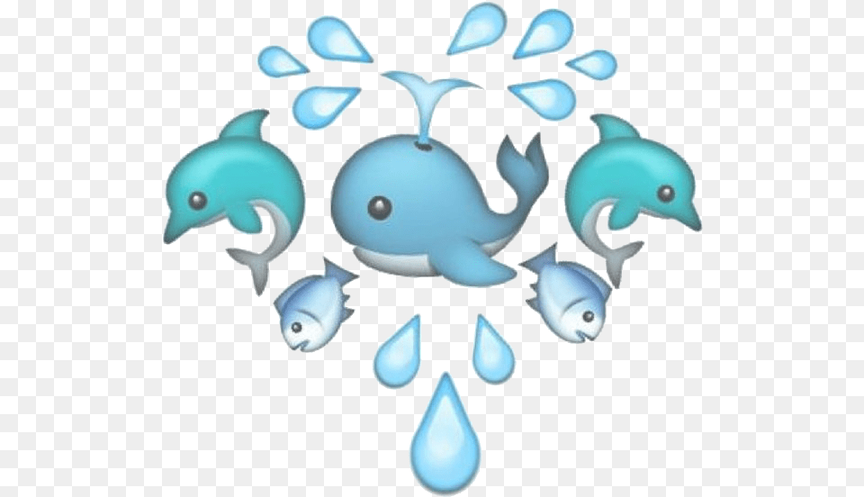 Water Emoji Blue Tumblr Emojis Blue, Animal, Dolphin, Mammal, Sea Life Free Png