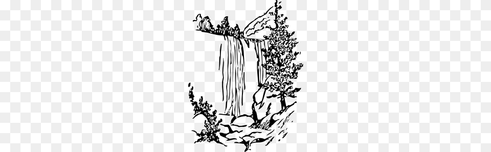 Water Fall Clip Art, Plant, Tree, Outdoors, Drawing Free Png