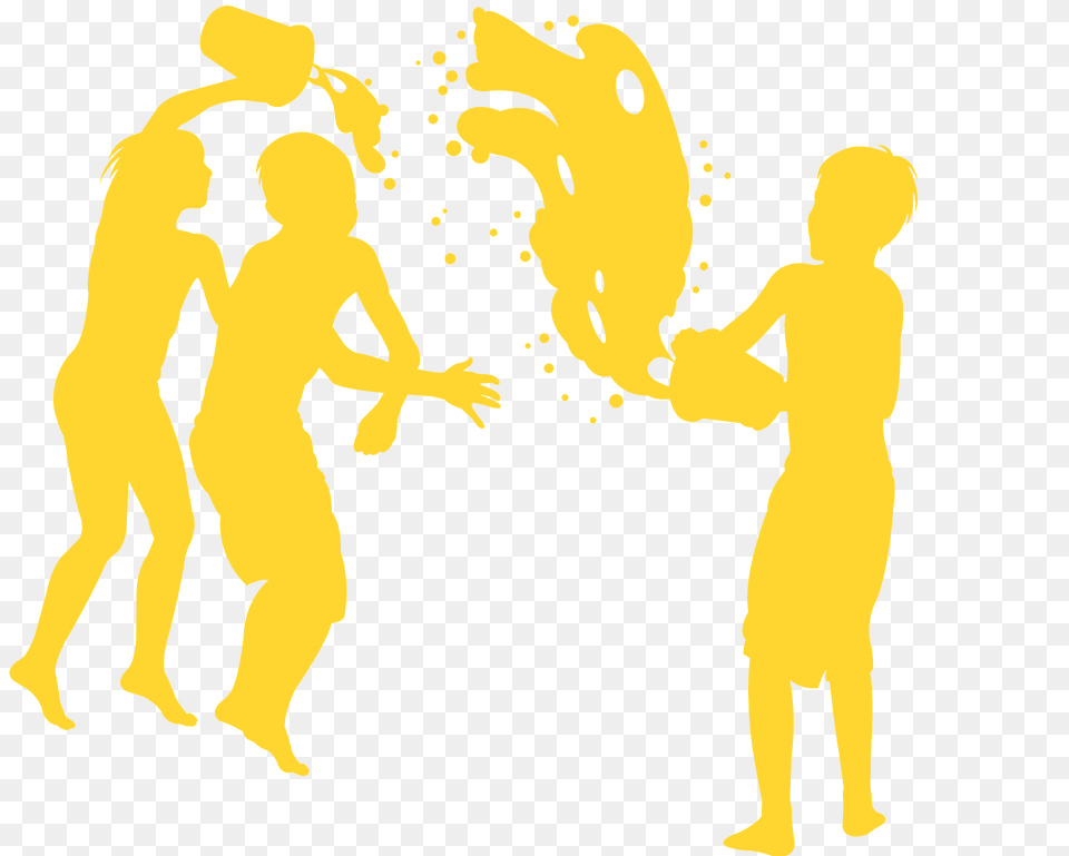 Water Fight Silhouette, Person, Art, Painting, Head Free Png Download