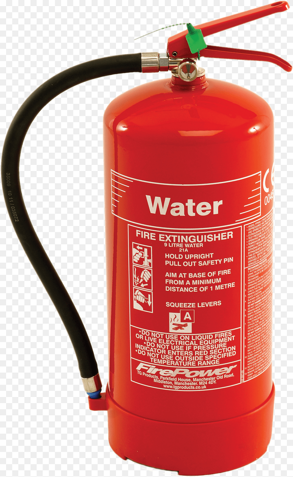 Water Fire Extinguisher, Cylinder, Smoke Pipe Png Image