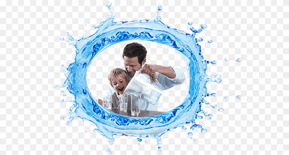 Water For Life Family Table Drinking Water, Photography, Adult, Male, Man Png Image