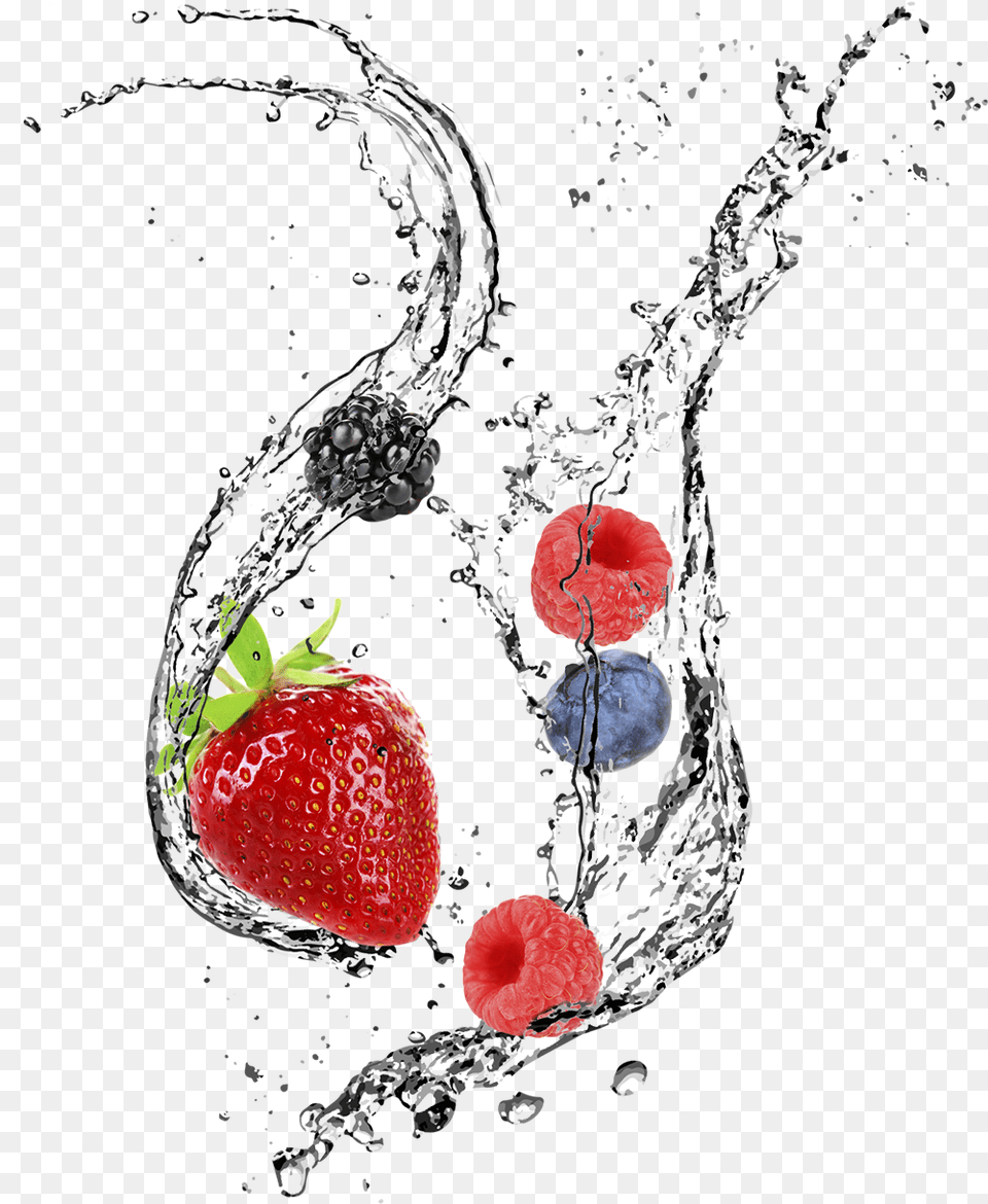 Water Fruit Splash, Strawberry, Berry, Raspberry, Food Free Transparent Png