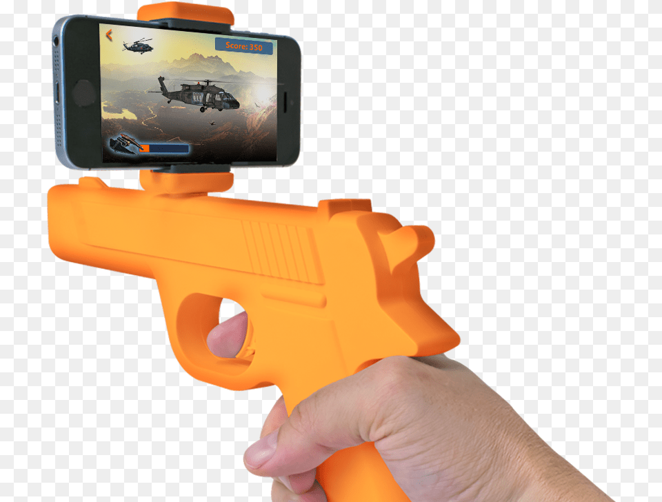 Water Gun In Hand, Weapon, Firearm, Phone, Mobile Phone Png Image