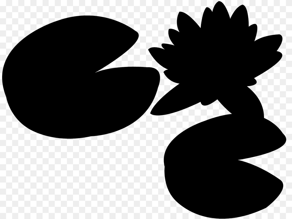 Water Lily Silhouette, Plant, Flower, Clothing, Glove Png