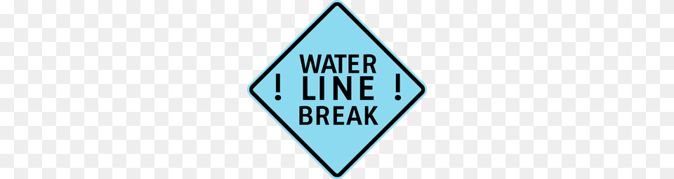 Water Line Break Affecting Hartland Road, Sign, Symbol, Road Sign Free Png