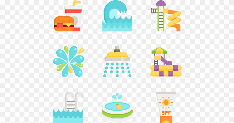 Water Park 40 Icons Water Park Icon, People, Person, Bulldozer, Machine Free Png