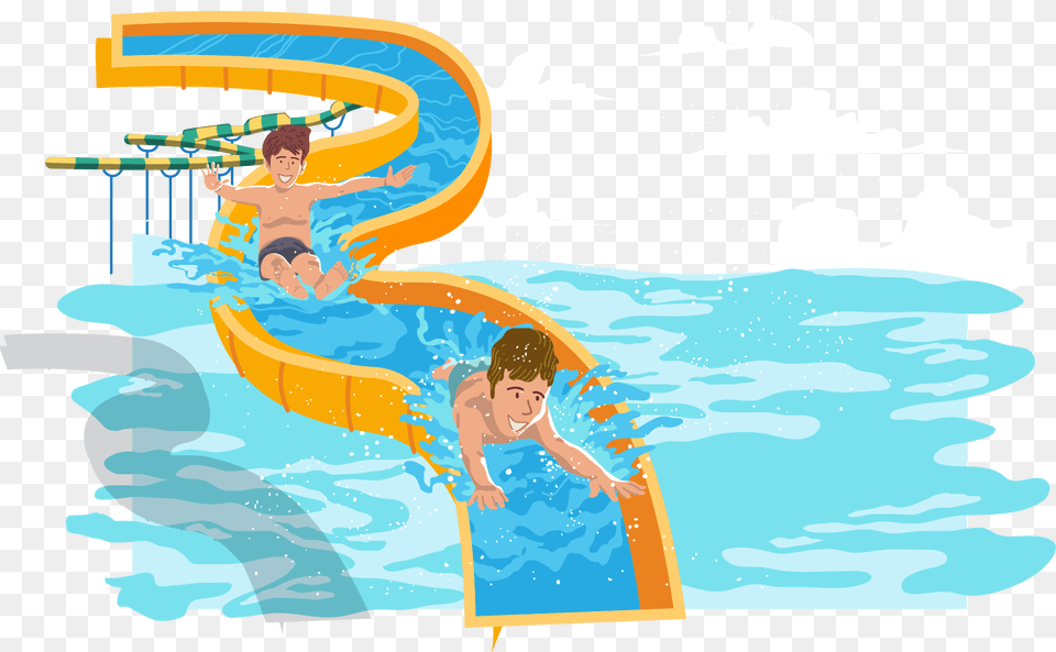 Water Park Water Slide Swimming Pool Transparent Water Slide Clipart, Amusement Park, Water Park, Sport, Water Sports Free Png