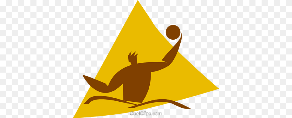 Water Polo Player Royalty Free Vector Clip Art Illustration, Ball, Handball, Sport, Animal Png Image
