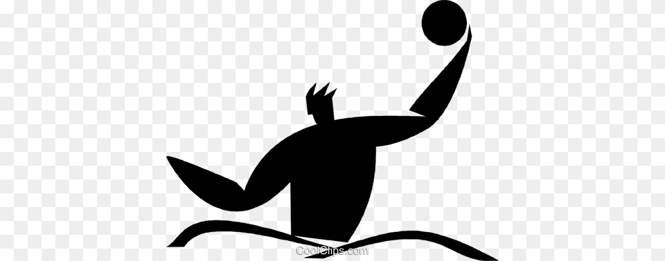 Water Polo Player Royalty Vector Clip Art Illustration, Silhouette, Animal Free Png Download