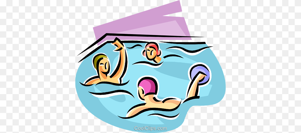 Water Polo Players Royalty Vector Clip Art Illustration, Water Sports, Sport, Person, Leisure Activities Free Transparent Png