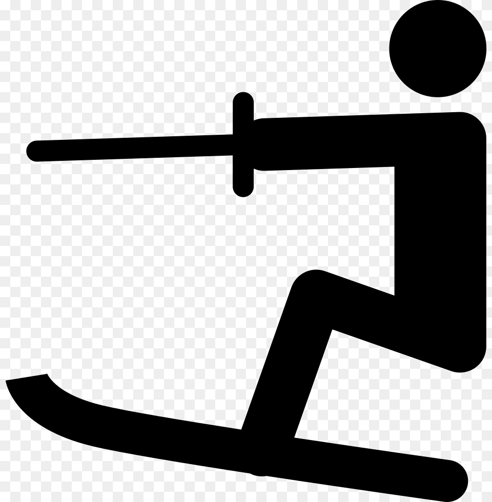 Water Ski Water Ski Icon, Kneeling, Person, Furniture, Blade Free Transparent Png