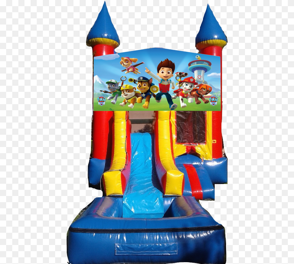 Water Slide Castle Combo Front Jumper Paw Patrol Paw Patrol Water Slide Rental, Inflatable, Baby, Person, Play Area Png Image