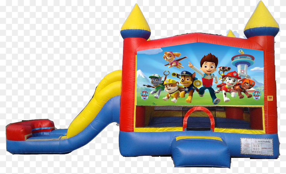 Water Slide Castle Combo Side Slide Paw Patrol Sweet Custom Cakes Paw Patrol Edible, Inflatable, Baby, Person, Play Area Free Png
