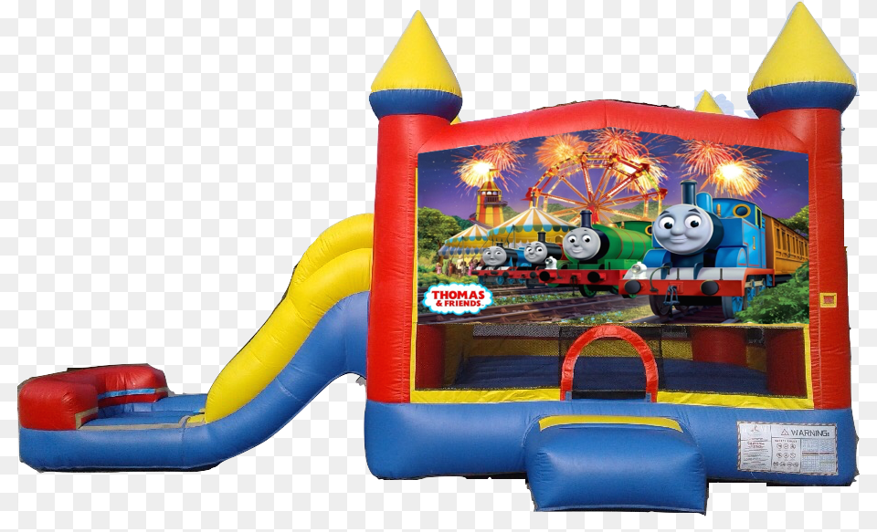 Water Slide Castle Combo Side U2013 Thomas The Train Inflatable Water Slide Wwe, Railway, Transportation, Vehicle, Play Area Free Png