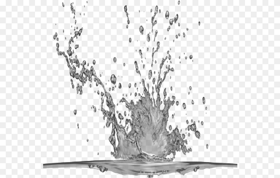 Water Splash Drops Waterdrops Monochrome, Droplet, Nature, Outdoors, Chandelier Free Png Download