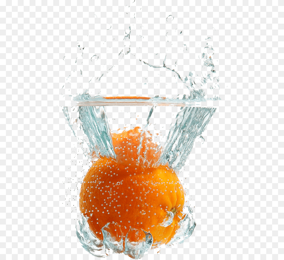 Water Splash 1 Fruit Water Splash Gif, Citrus Fruit, Food, Orange, Plant Free Png Download