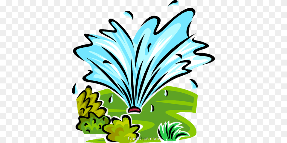 Water Sprinkler Royalty Vector Clip Art Illustration, Graphics, Floral Design, Pattern, Painting Free Png Download