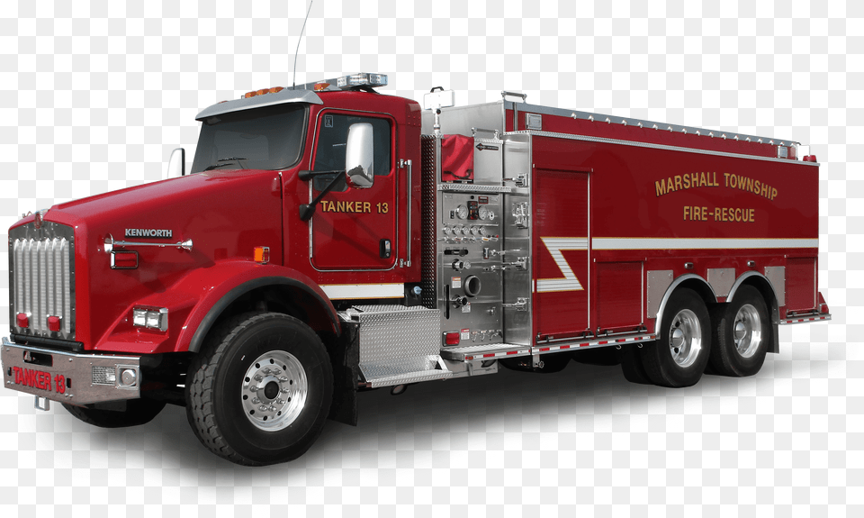 Water Tanker Fire Truck Fire Apparatus, Transportation, Vehicle, Machine, Wheel Free Png Download