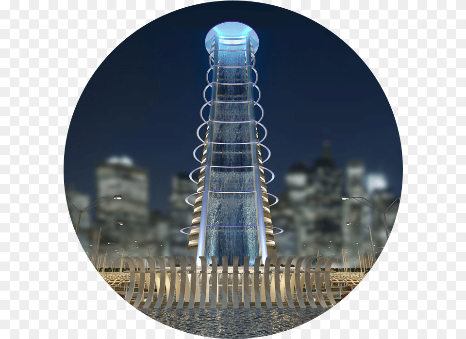 Water Tower Circle, City, Metropolis, Urban, Handrail Free Transparent Png