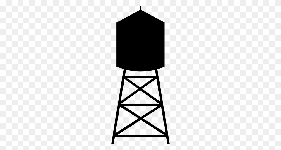 Water Tower Container Flat Icon, Gray Free Png Download