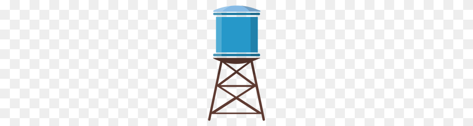 Water Tower Flat Icon, Architecture, Building, Water Tower, Mailbox Png Image