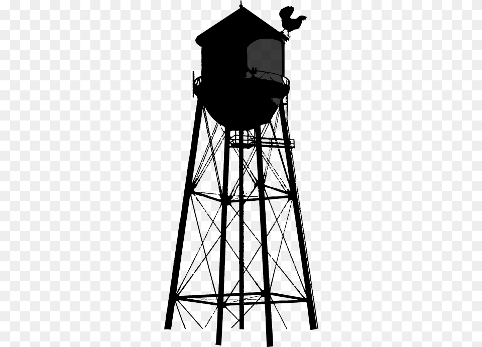 Water Tower Silhouette, Architecture, Building, Water Tower, Animal Png