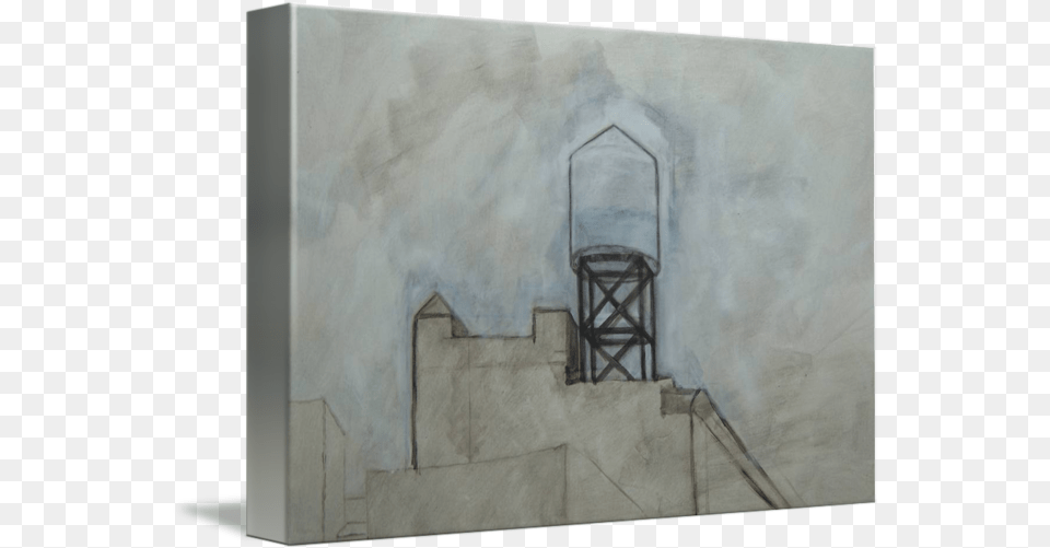 Water Tower Study Visual Arts, Art, Painting, Architecture, Building Free Transparent Png