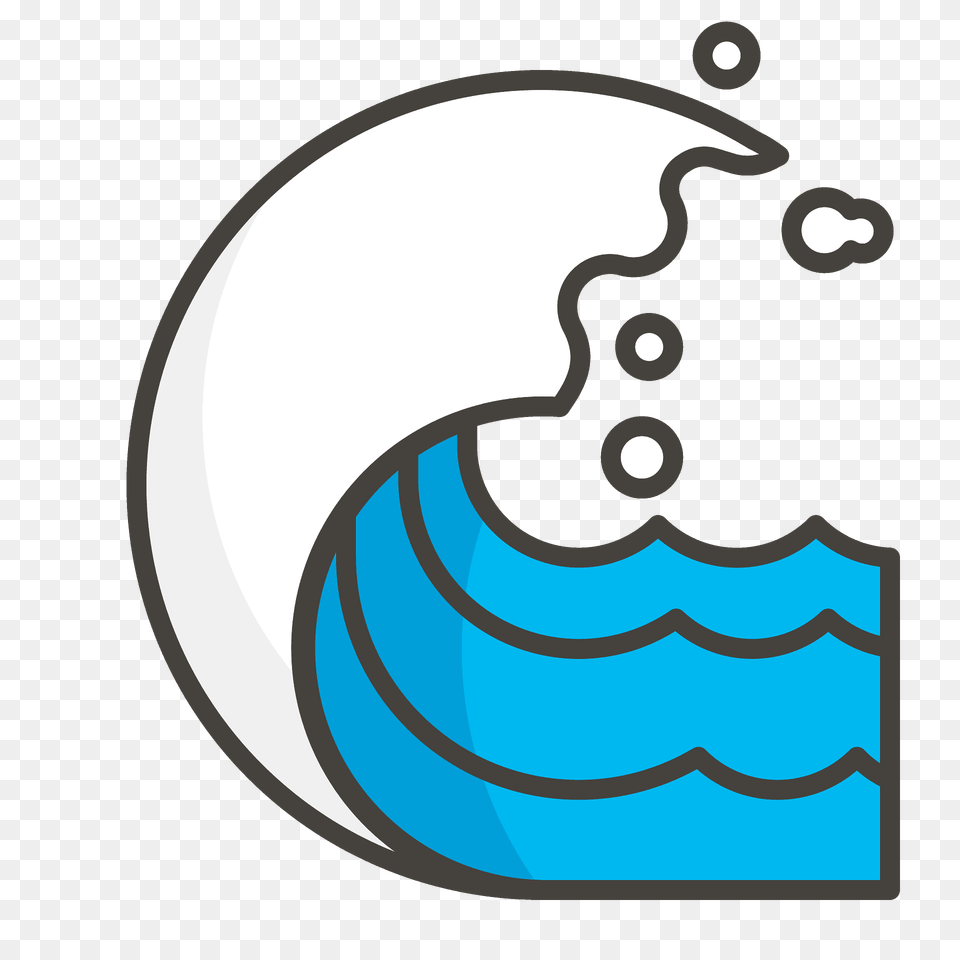 Water Wave Emoji Clipart, Logo, Outdoors, Night, Nature Png Image