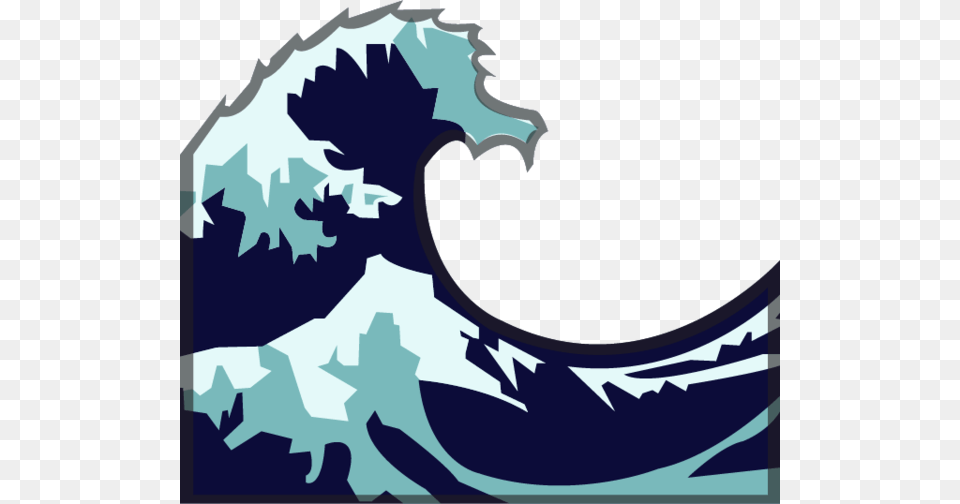 Water Wave Emoji Image In Emoji Island, Dragon, Nature, Outdoors, Sea Free Png Download