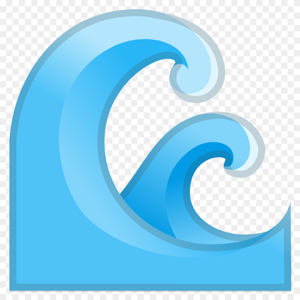 Water Wave Icon Noto Emoji Travel Places Iconset Google, Logo, Text, Symbol, Number Png Image