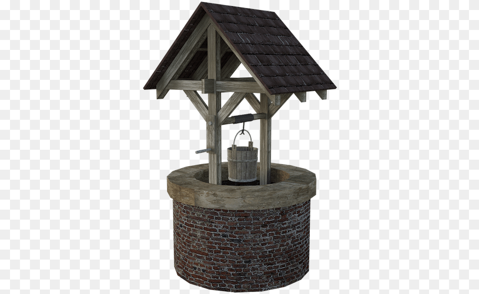 Water Well Wishing Well Bucket Garden Water Fountain Old Water Well, Outdoors, Cross, Symbol Free Transparent Png