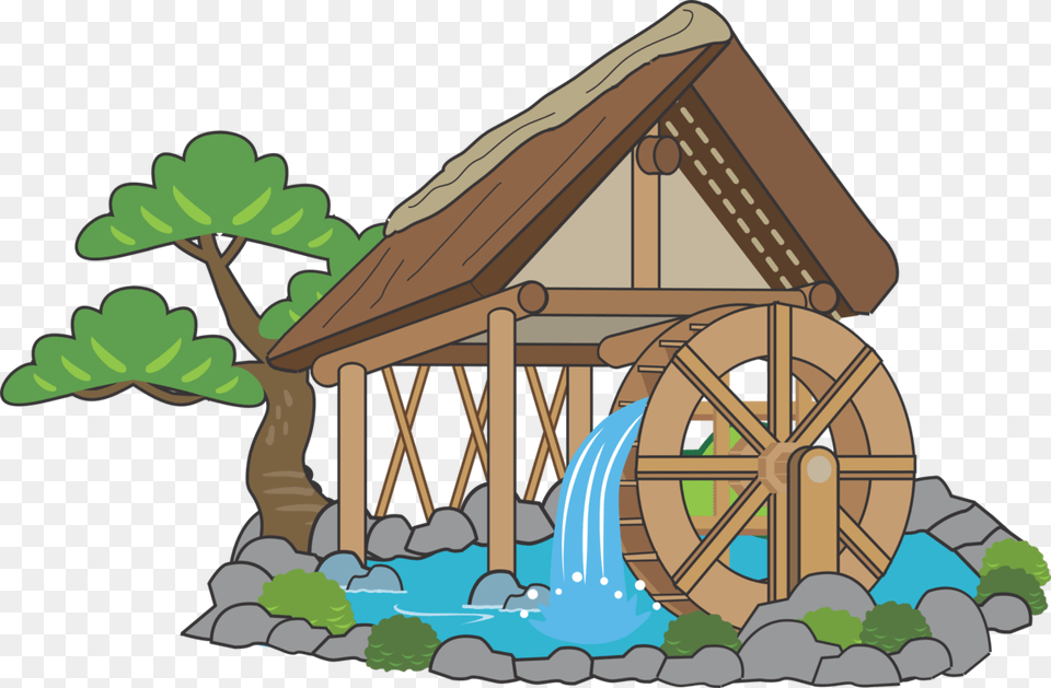 Water Wheel Watermill Computer Icons Windmill, Architecture, Building, Countryside, Rural Png Image