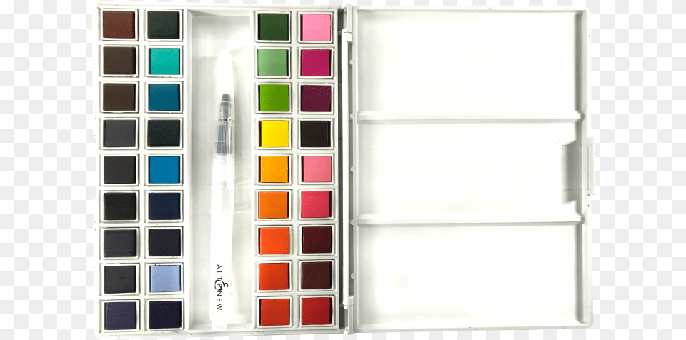 Watercolor 36 Pan Set Shelving, Paint Container, Palette, Architecture, Building Free Png Download