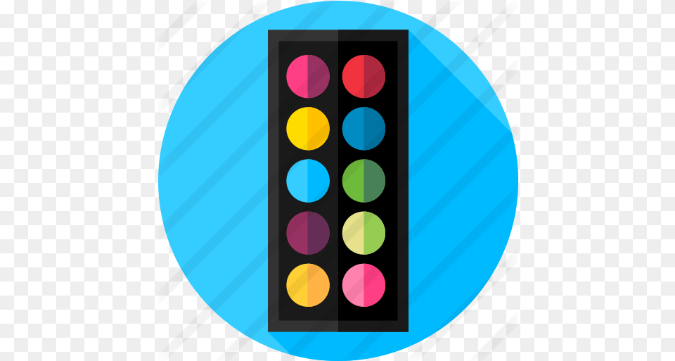 Watercolor Art Icons Dot, Light, Traffic Light, Disk Free Png