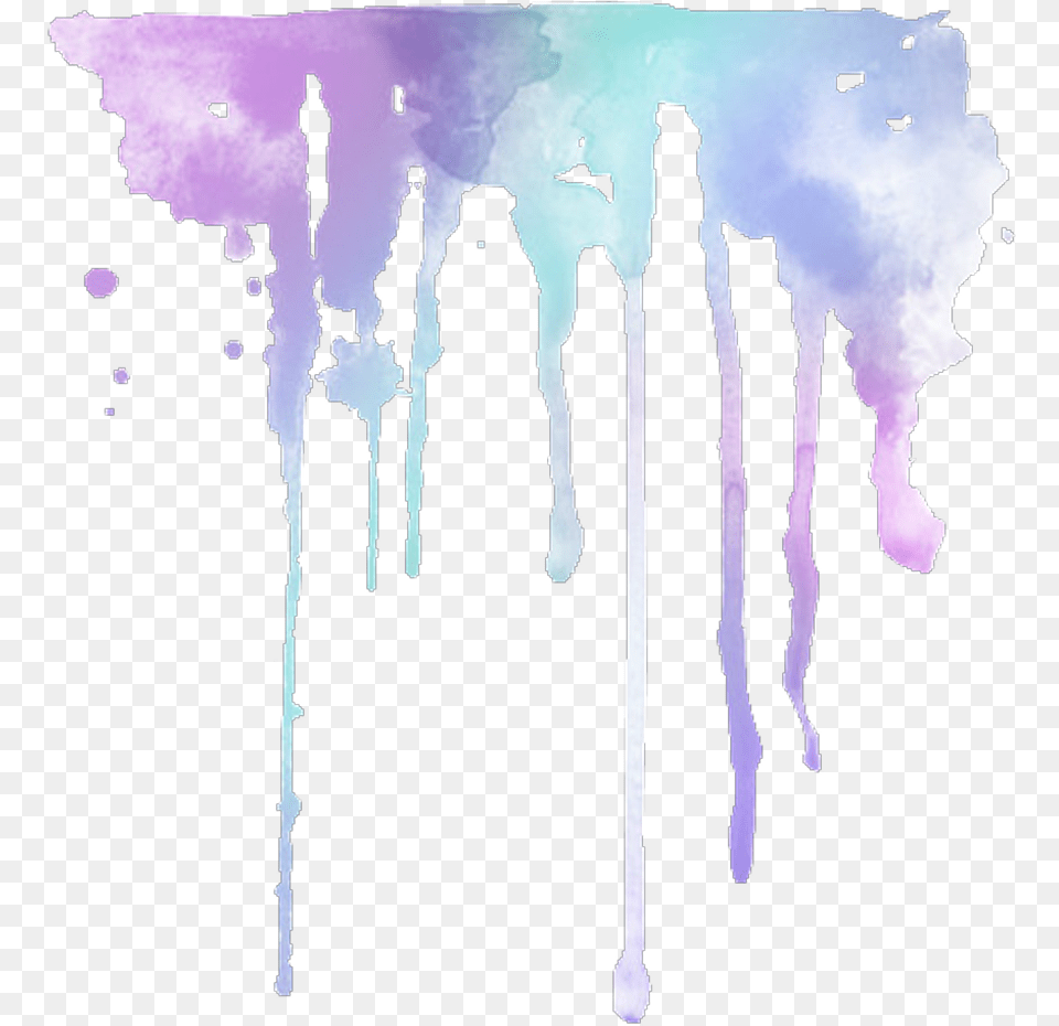 Watercolor Art Painting Drip Image Manchas De Acuarela, Purple, Ice, Outdoors, Stain Free Png Download
