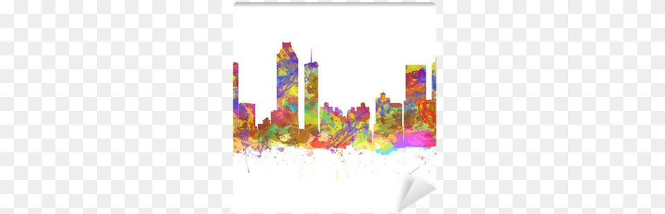 Watercolor Art Print Of The Skyline Of Atlanta Georgia Atlanta, Graphics, Modern Art, Painting Png Image