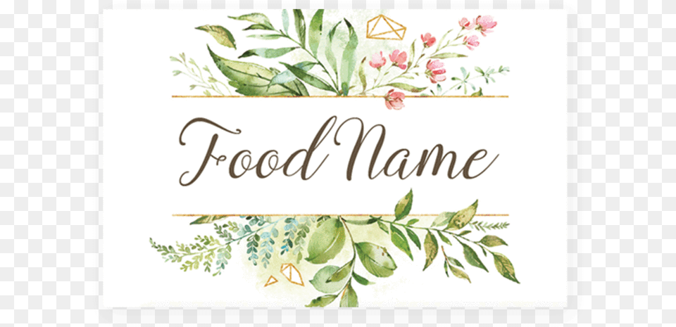 Watercolor Baby Shower Food Tent Cards By Littlesizzle, Art, Plant, Pattern, Mail Png Image
