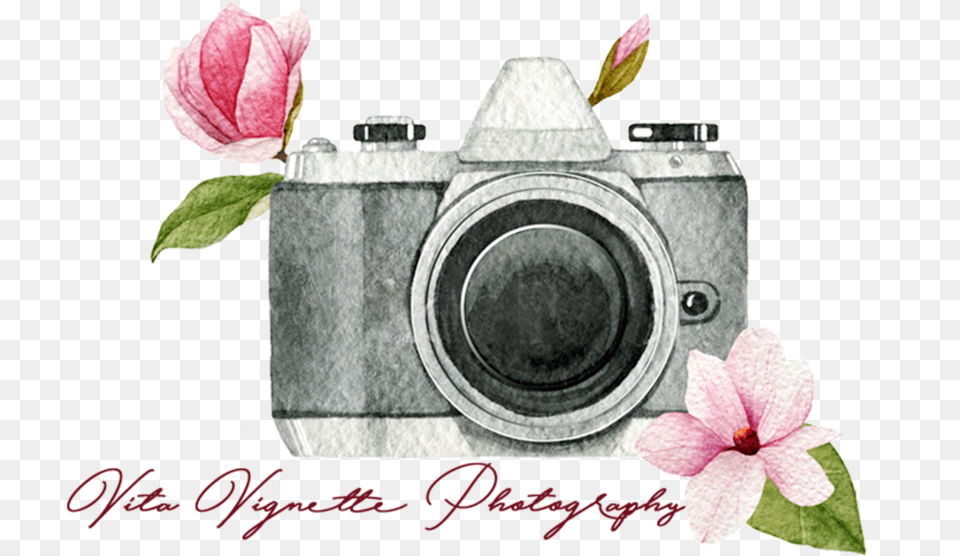 Watercolor Big Camara Vintage, Camera, Digital Camera, Electronics, Flower Free Png Download