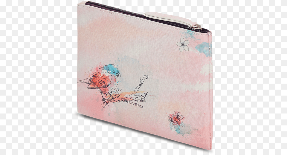 Watercolor Bird Design Small Zip Pouch Wallet, Accessories, Bag, Handbag, Animal Free Png
