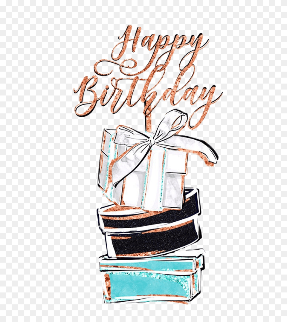 Watercolor Birthday Gifts Cake Happybirthday Happy, Book, Publication Free Transparent Png