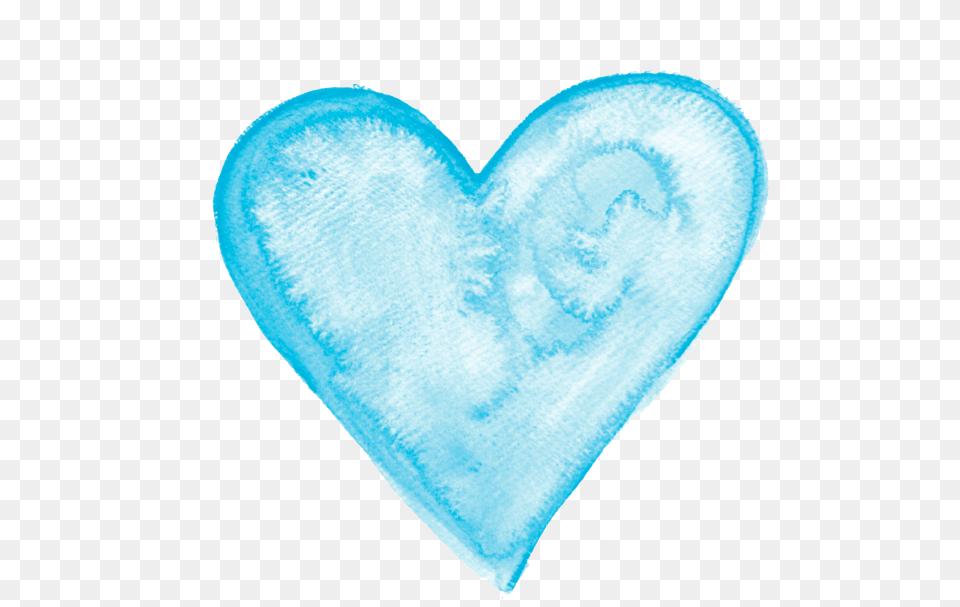 Watercolor Blue Heart Free Transparent Png