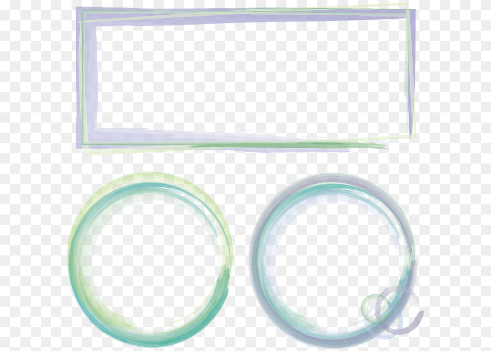 Watercolor Border, Plate Png Image
